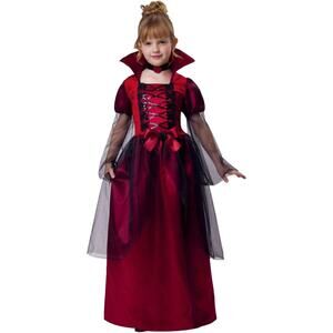 New Girl's Gothic Vampiress Halloween Costume S 4/6 Vampire Victorian